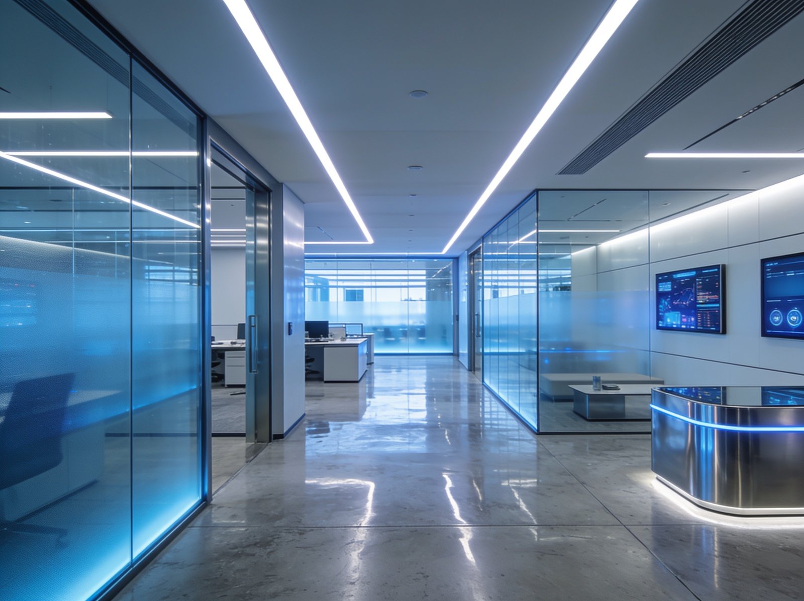 Modern office interior representing Lonor headquarters
