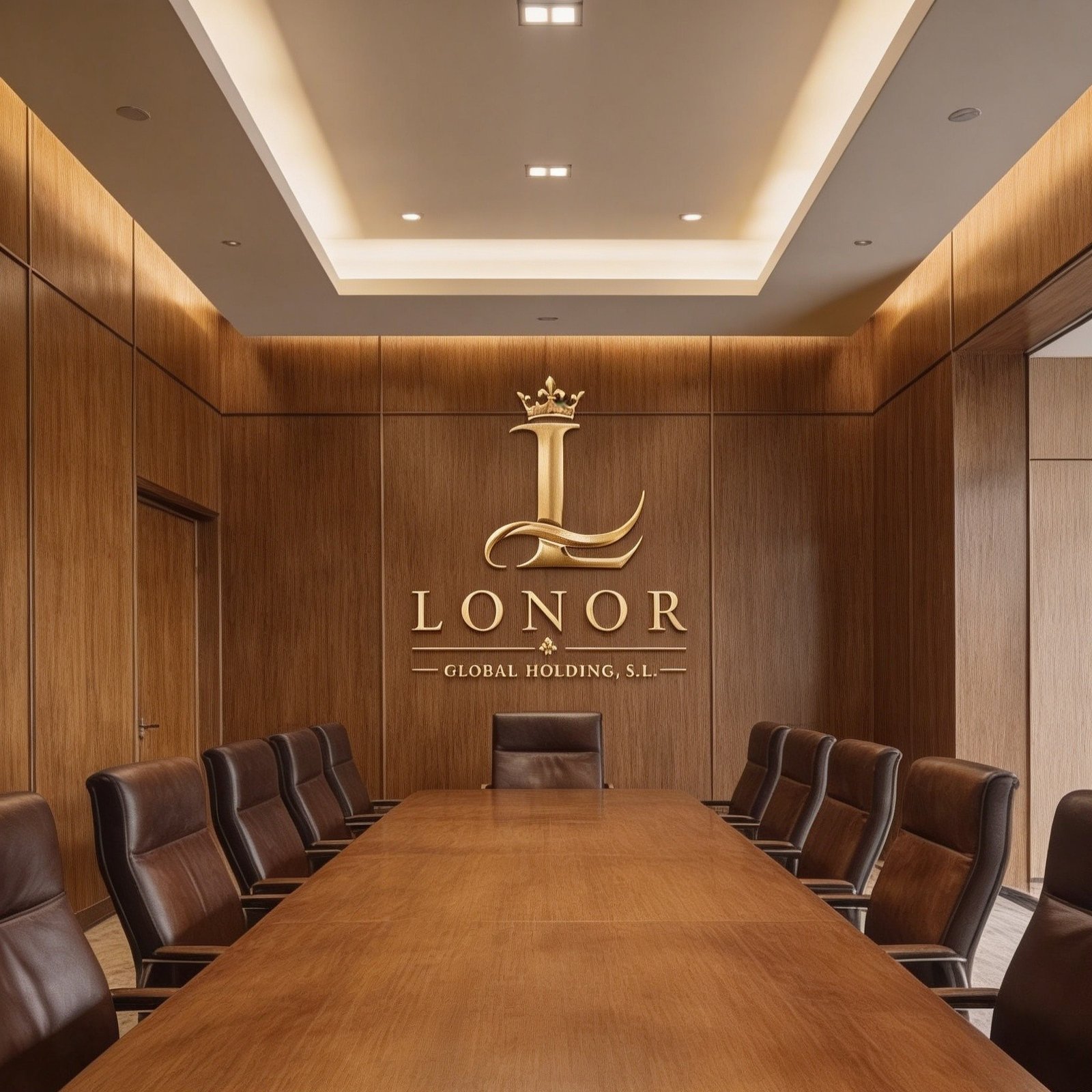 Executive boardroom scene for chairman message